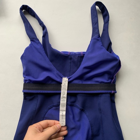 Sz. 0 Lululemon bluish purple tank top w mesh back - Picture 8 of 15